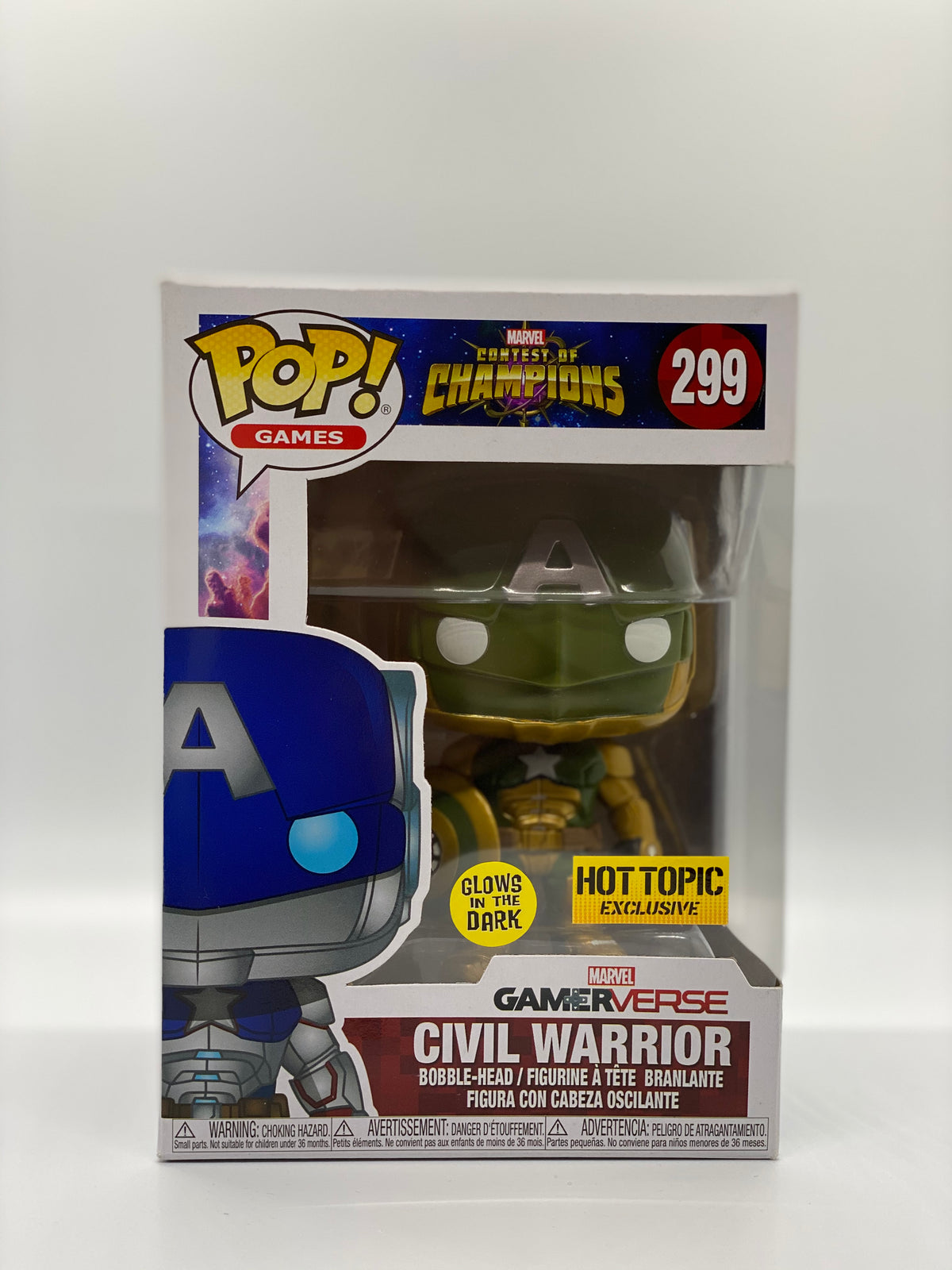 Funko POP! Games: Contest of Champions Civil Warrior [Hot Topic Exclusive][Glow in the Dark] #299