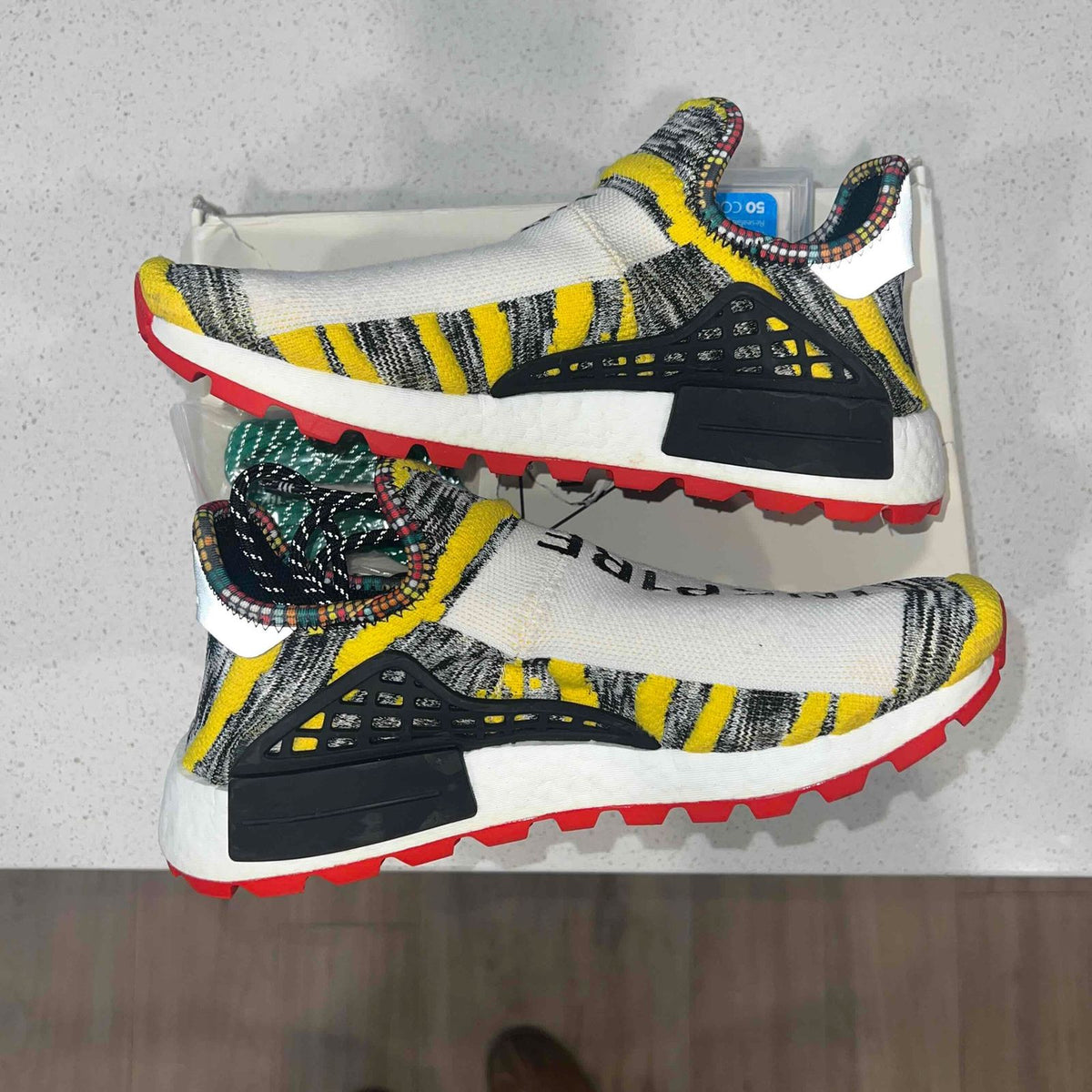 Pre-Owned Pharrell x adidas NMD Human Race Trail 'Solar Pack' - photo 2