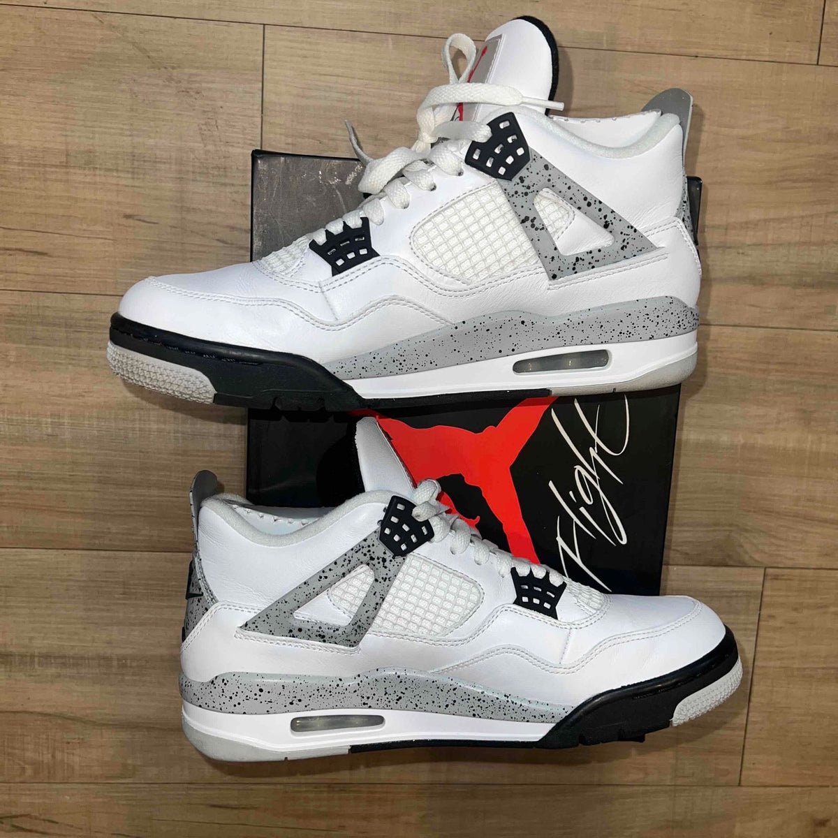Pre-Owned Air Jordan 4 Retro OG 'White Cement' 2016 - photo 2