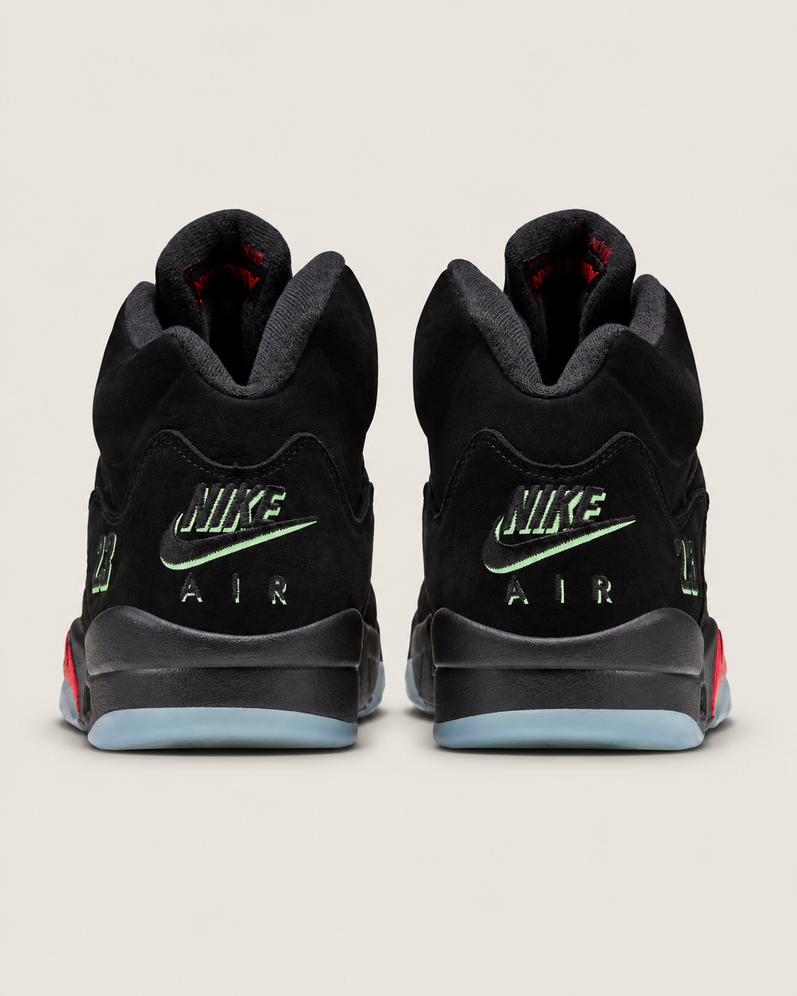 Air Jordan 5 Halloween size 13 — rear heel view