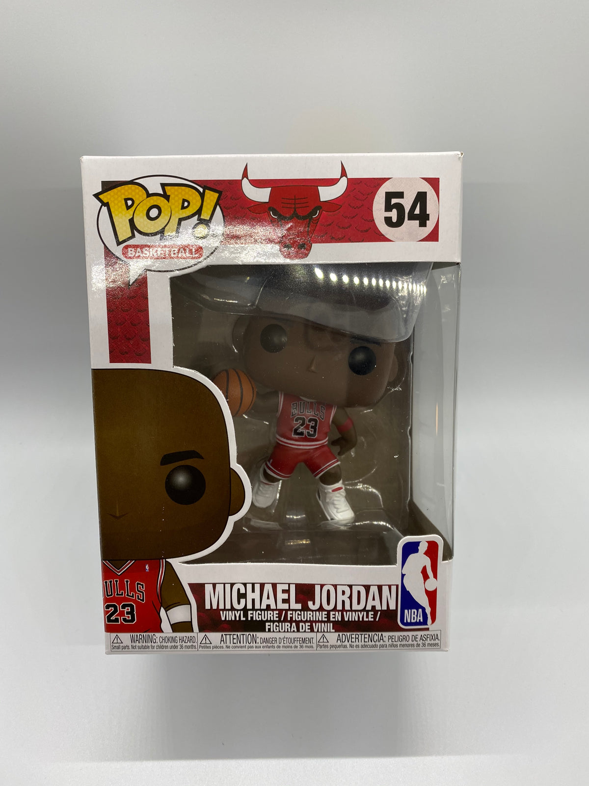 Bulls Michael Jordan Red Jersery NBA Sticker Figure #54